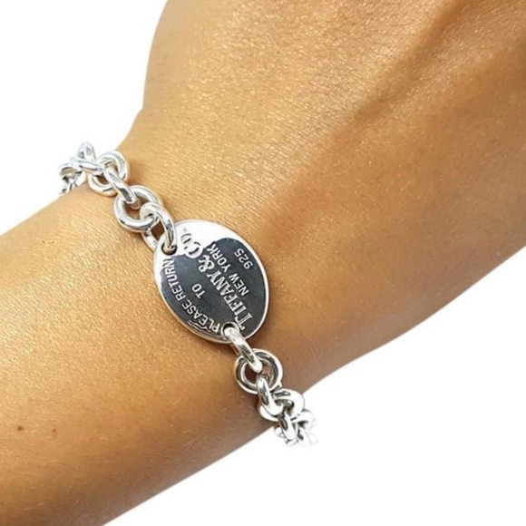 SOLD-Authentic Tiffany Oval Tag Bracelet- Pre-loved - Picture 1 of 7
